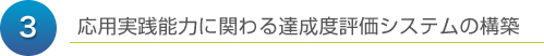 応用実践能力に関わる達成度評価システムの構築